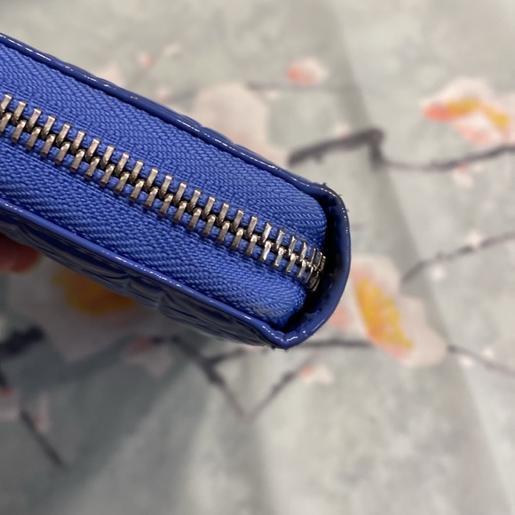 DIOR Lady Dior Blue Cannage Style Zippy Wallet - Picture 4 of 8